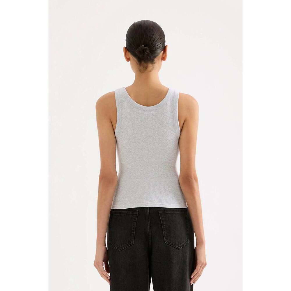 NEW NUDE LUCY organic rib singlet in gray - Picture 3 of 3